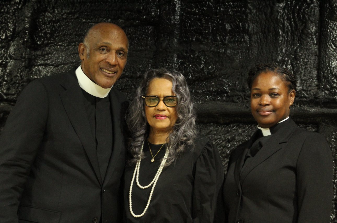 Pastor Kerney Thomas with Lady Debra Thomas and Pastor Olita Broussard